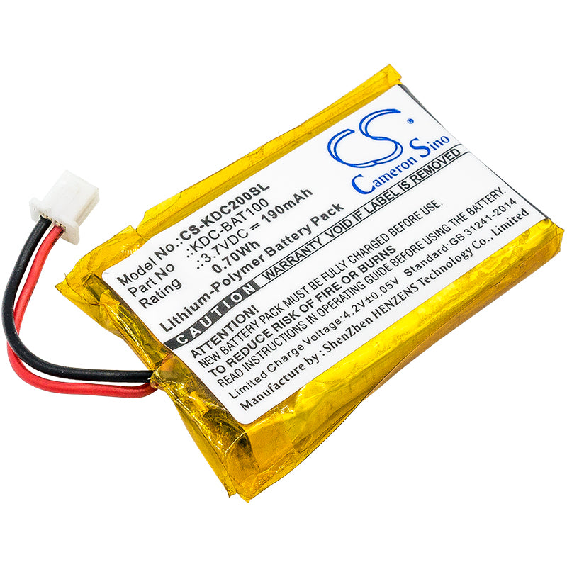 3.7V 190mAh/0.70Wh Li-Polymer Barcode/Scanner Battery for KOAMTAC