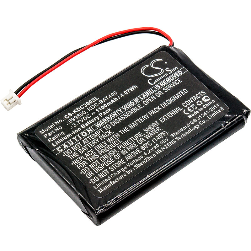 3.7V 1100mAh/4.07Wh Li-ion Barcode/Scanner Battery for KOAMTAC