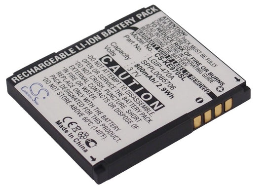3.7V 800mAh Li-ion Mobile/SmartPhone Battery for LG