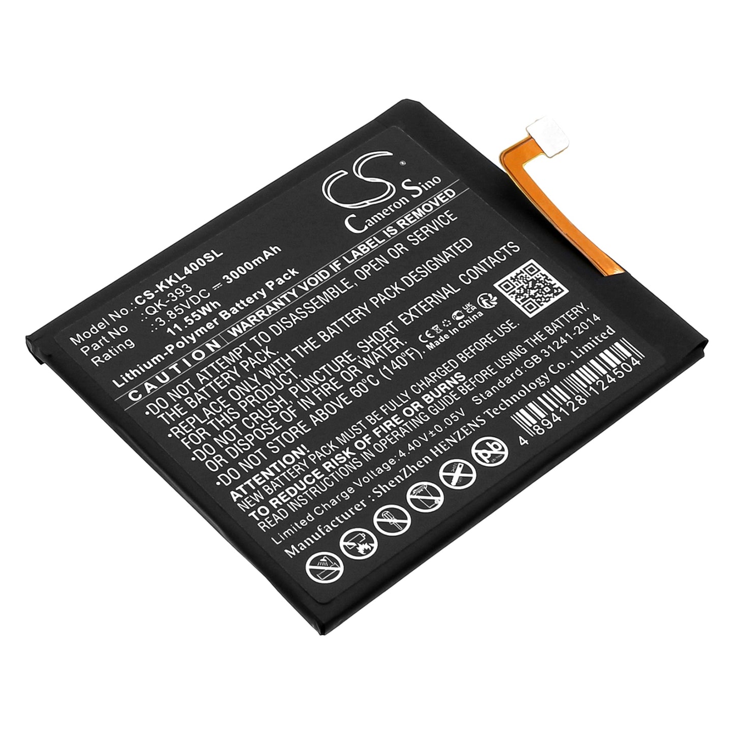 CS-KKL400SL Replacement Battery – Compatible with 1503-A01, 1503-A02, 360 N4, 360 N4 LTE Dual SIM