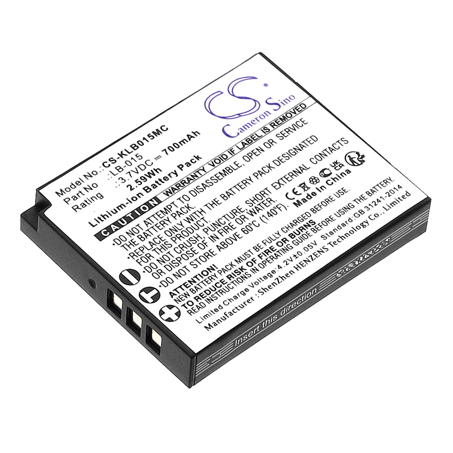 CS-KLB015MC Replacement Battery – Compatible with WPZ2