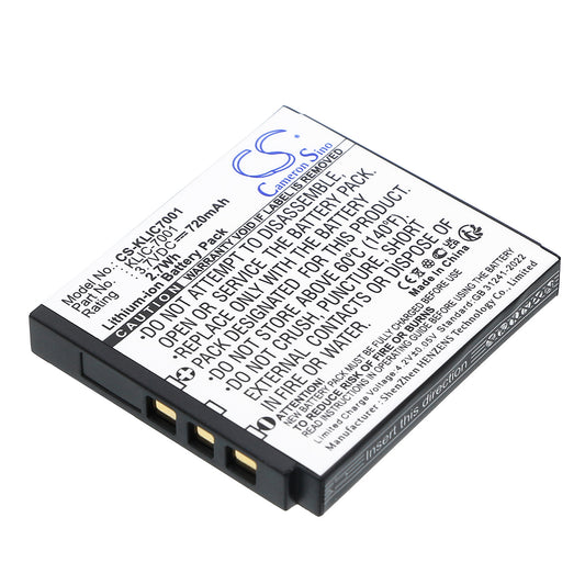 3.7V 720mAh/2.7Wh Li-ion Camera Battery for Winait