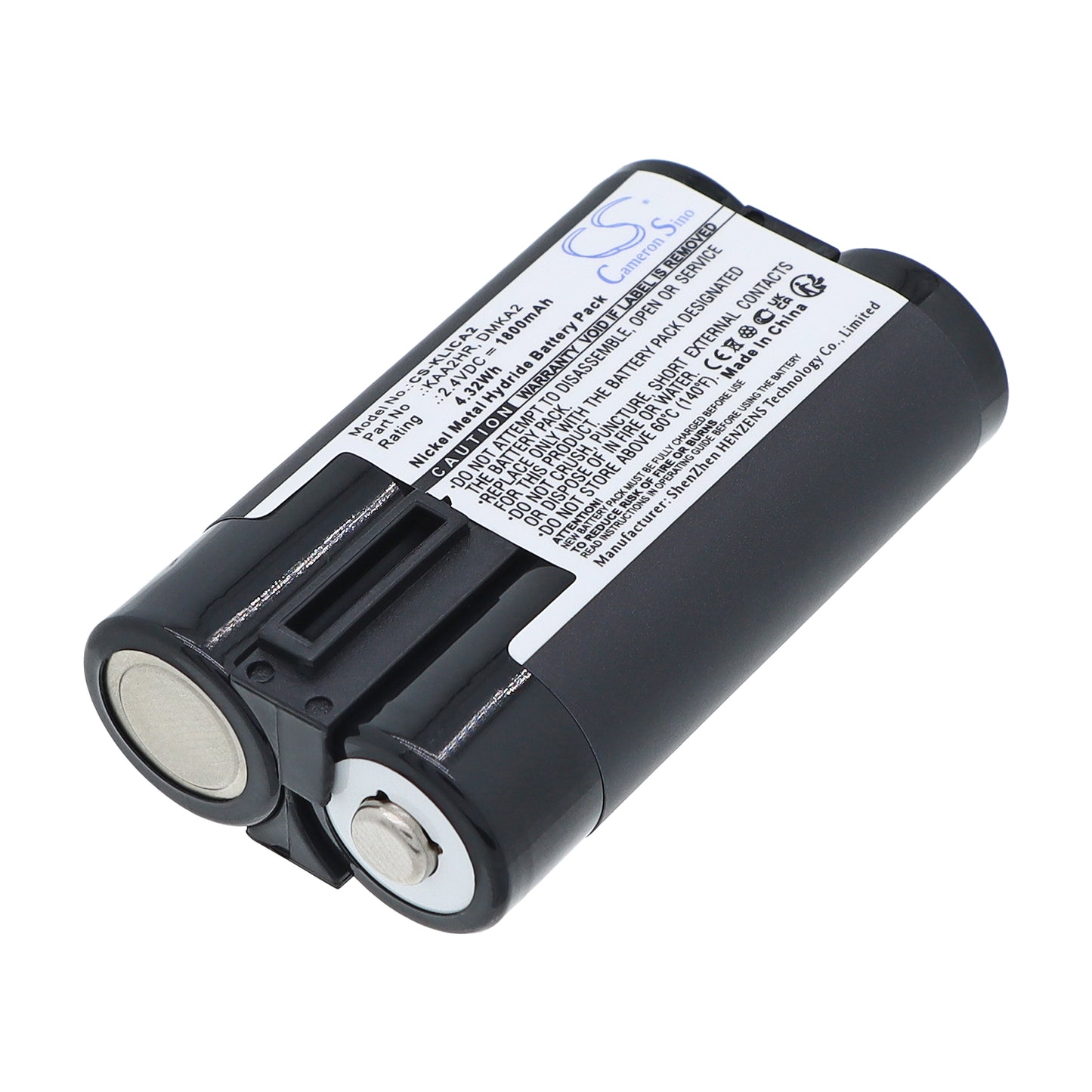 2.4V 1800mAh/4.32Wh Ni-MH Camera Battery for Kodak