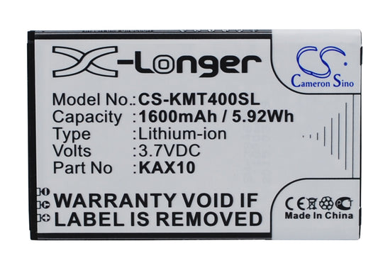 3.7V 1600mAh/5.92Wh Li-ion Mobile/SmartPhone Battery for KAZAM