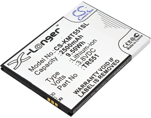 3.8V 2500mAh/9.50Wh Li-Polymer Mobile/SmartPhone Battery for KAZAM