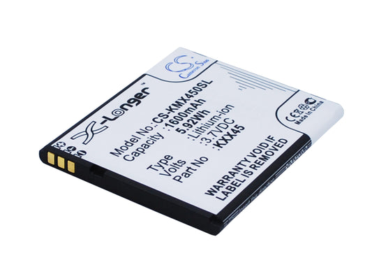 3.7V 1600mAh/5.92Wh Li-ion Mobile/SmartPhone Battery for KAZAM