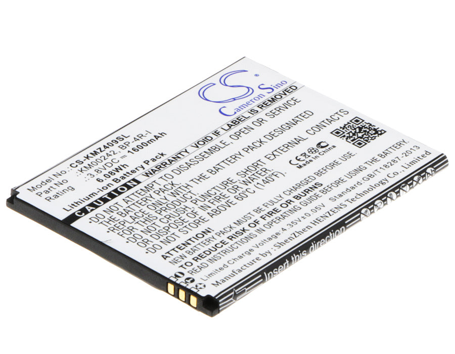 3.8V 1600mAh/6.08Wh Li-ion Mobile/SmartPhone Battery for Highscreen