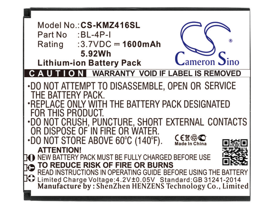 CS-KMZ416SL Replacement Battery – Compatible with IXION X lte 4.5