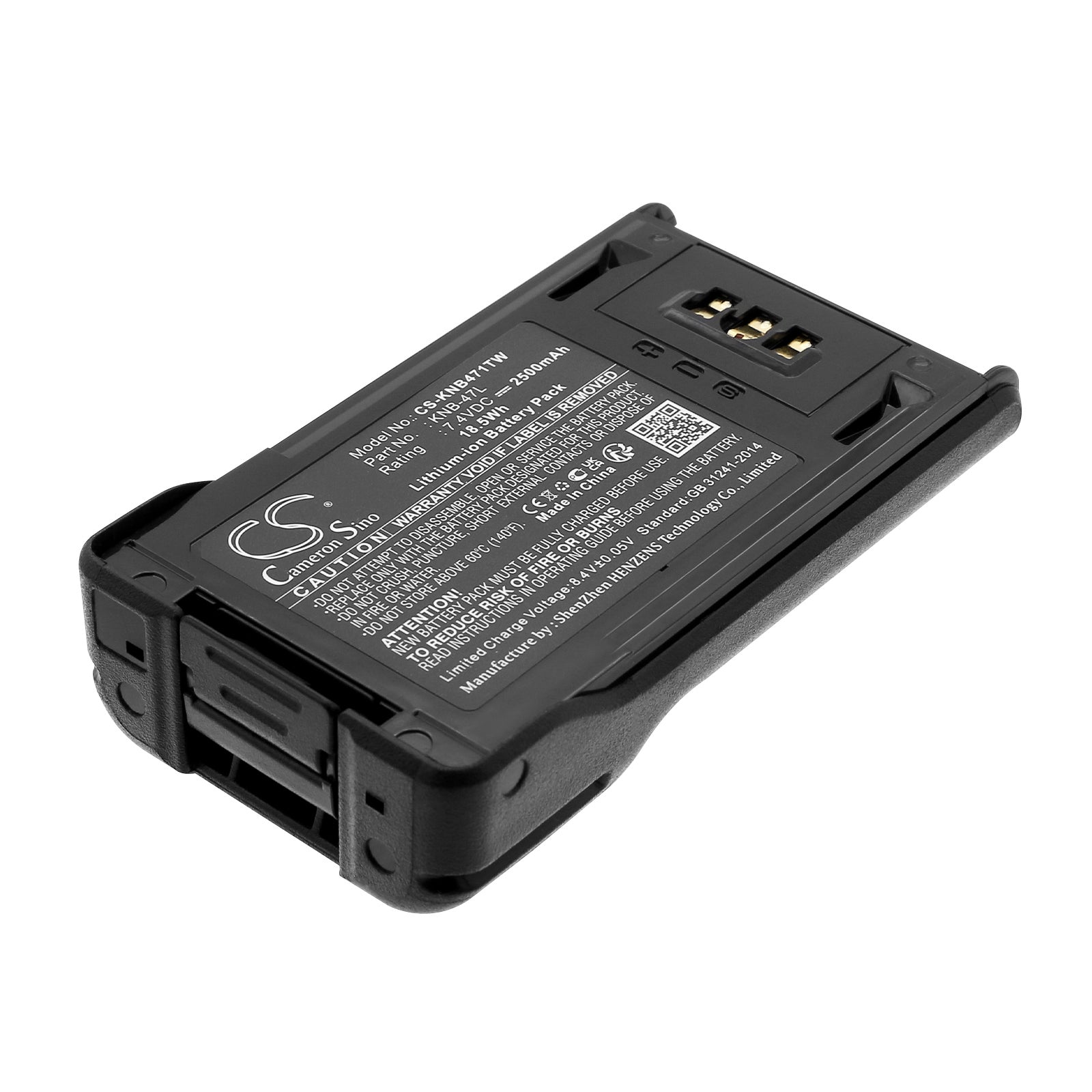 7.4V 2500mAh/18.50Wh Li-ion Two-Way Radio Battery for KENWOOD