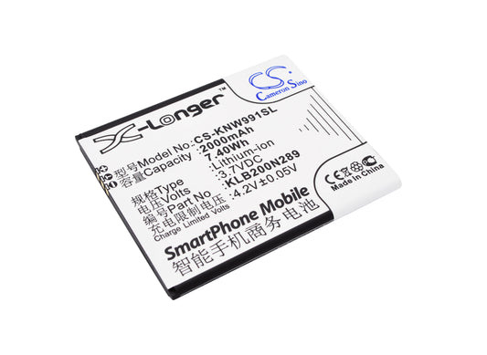 3.7V 2000mAh/7.40Wh Li-ion Mobile/SmartPhone Battery for Polytron