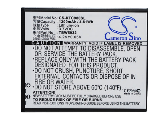 3.7VV 1300mAh/4.81Wh Li-ion Mobile/SmartPhone Battery for Fly
