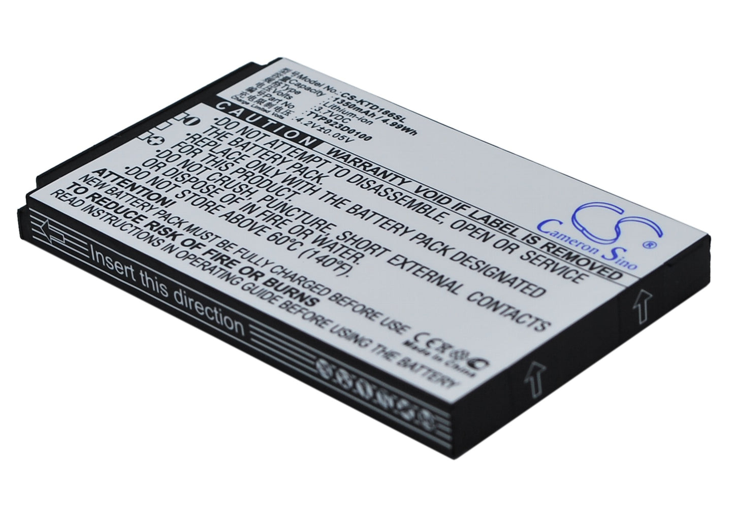 3.7V 1350mAh/4.99Wh Li-ion Mobile/SmartPhone Battery for K-Touch
