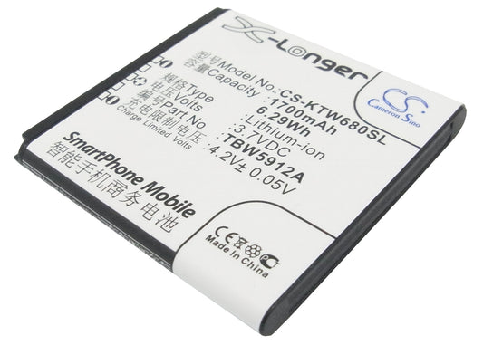 3.7V 1700mAh/6.29Wh Li-ion Mobile/SmartPhone Battery for K-Touch