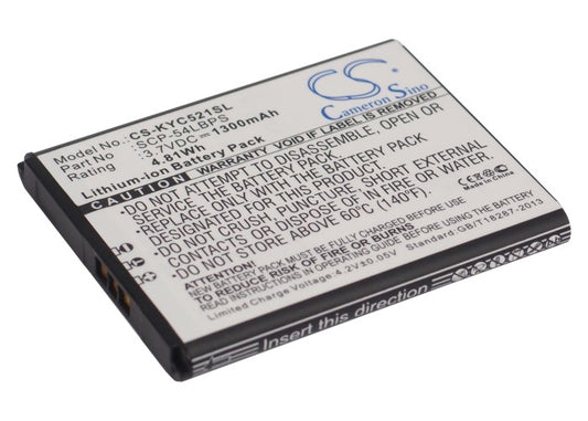 3.7V 1300mAh/4.81Wh Li-ion Mobile/SmartPhone Battery for Kyocera