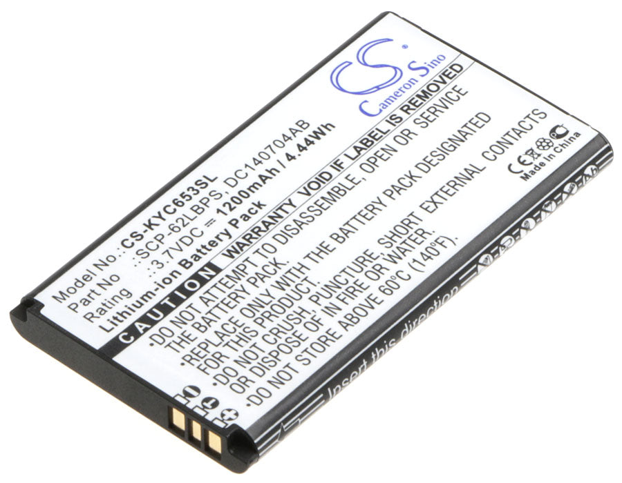 3.7V 1200mAh/4.44Wh Li-ion Mobile/SmartPhone Battery for Kyocera
