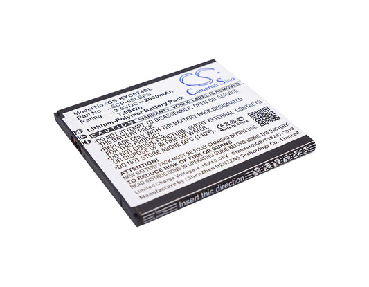 3.8V 2000mAh/7.60Wh Li-Polymer Mobile/SmartPhone Battery for Kyocera
