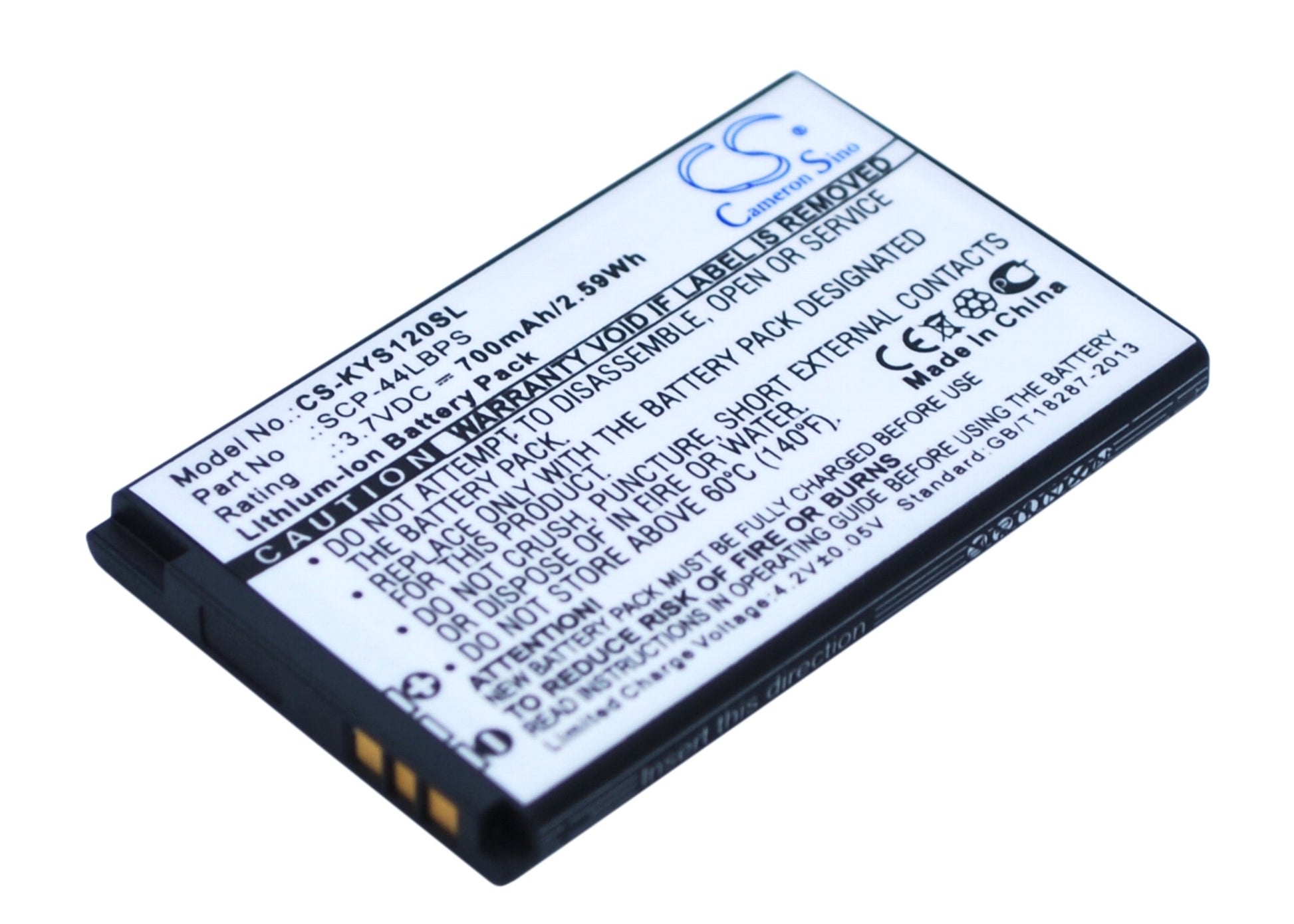 3.7V 700mAh/2.59Wh Li-ion Mobile/SmartPhone Battery for Sprint