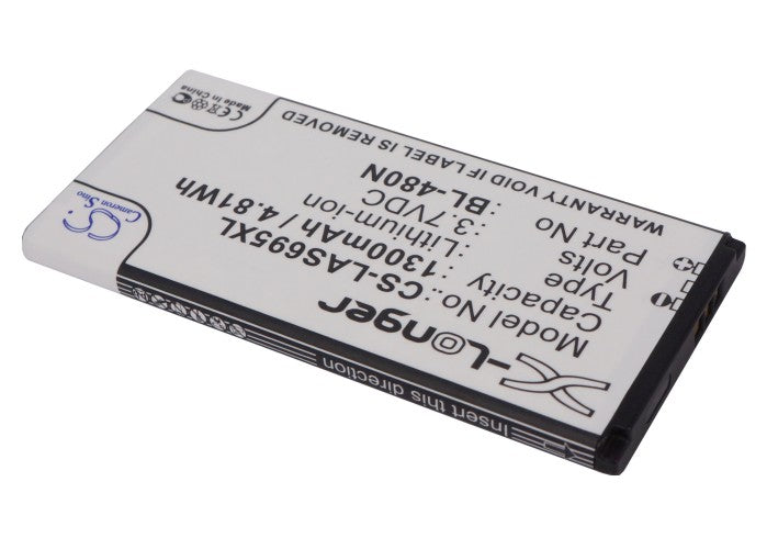3.7V 1300mAh/4.81Wh Li-ion Mobile/SmartPhone Battery for LG