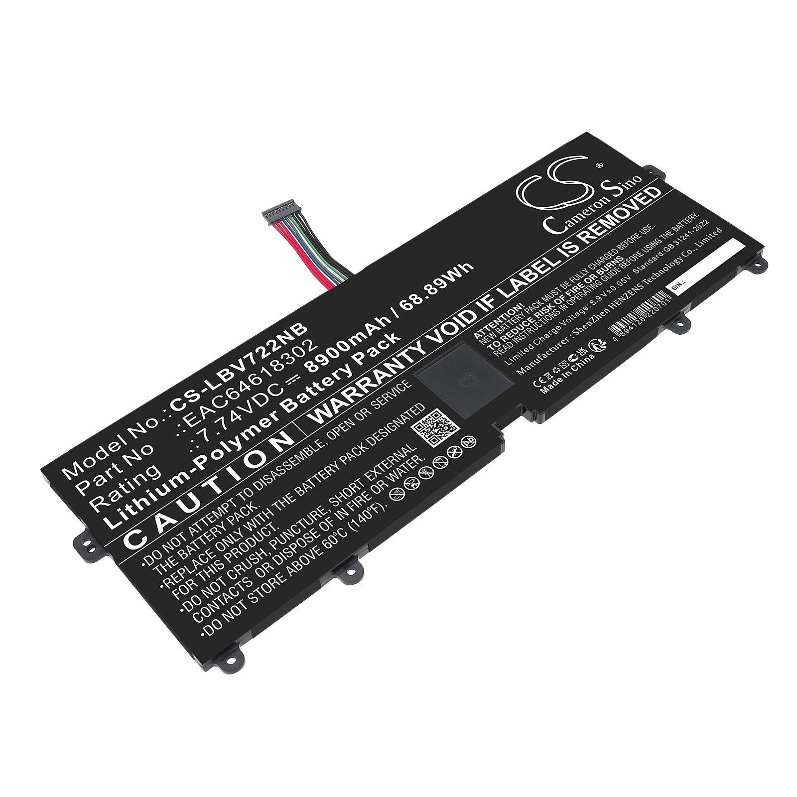 CS-LBV722NB Replacement Battery – Compatible with 15Z90N, 15Z90P, 15Z990, 15ZT90P, 16T90P, 16Z90P, 17Z90N, 17Z90P, 17Z95N, 17Z95P, Gram 15, Gram 16, Gram 17, Gram 17 Ultra, Thin Mobile Client 15