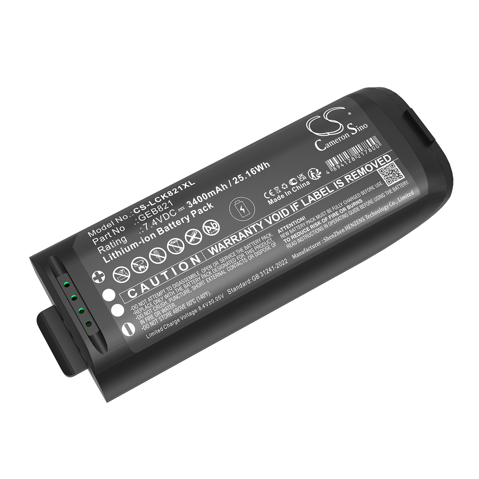 CS-LCK821XL Replacement Battery – Compatible with BLK2GO, BLK2GO Handheld Imaging Laser