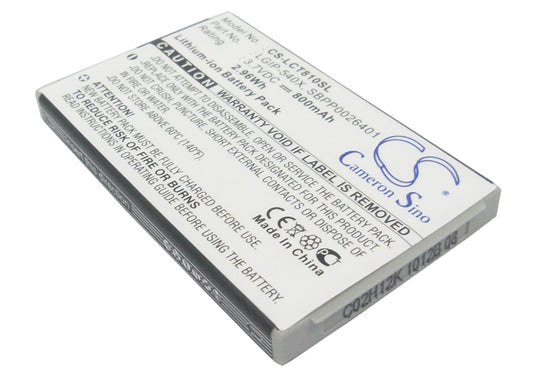 3.7V 800mAh Li-ion Mobile/SmartPhone Battery for LG