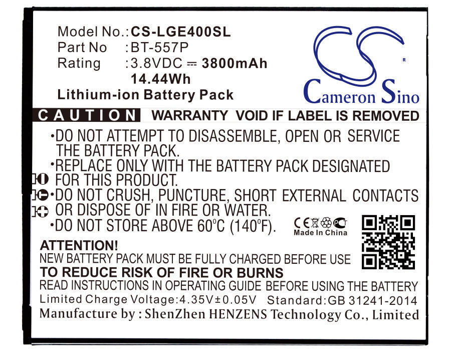 CS-LGE400SL Replacement Battery – Compatible with Elite 5