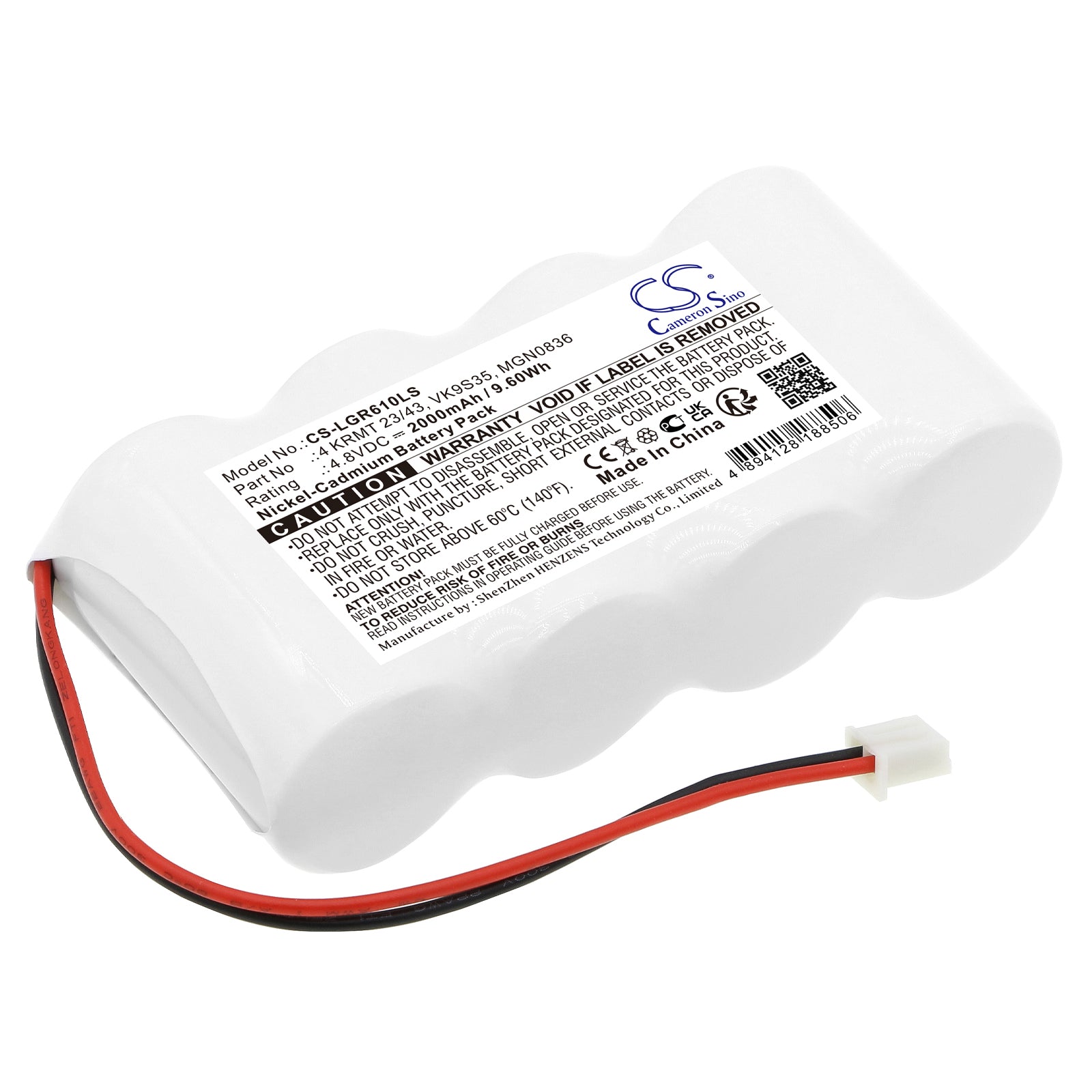 CS-LGR610LS Replacement Battery – Compatible with 804284N