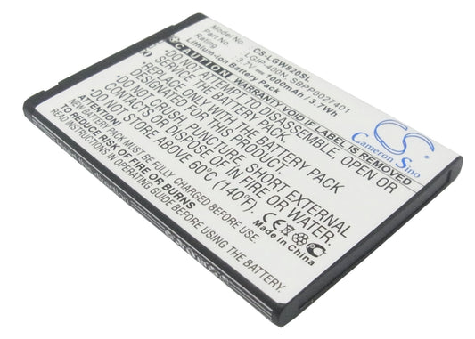3.7V 1000mAh Li-ion Mobile/SmartPhone Battery for LG