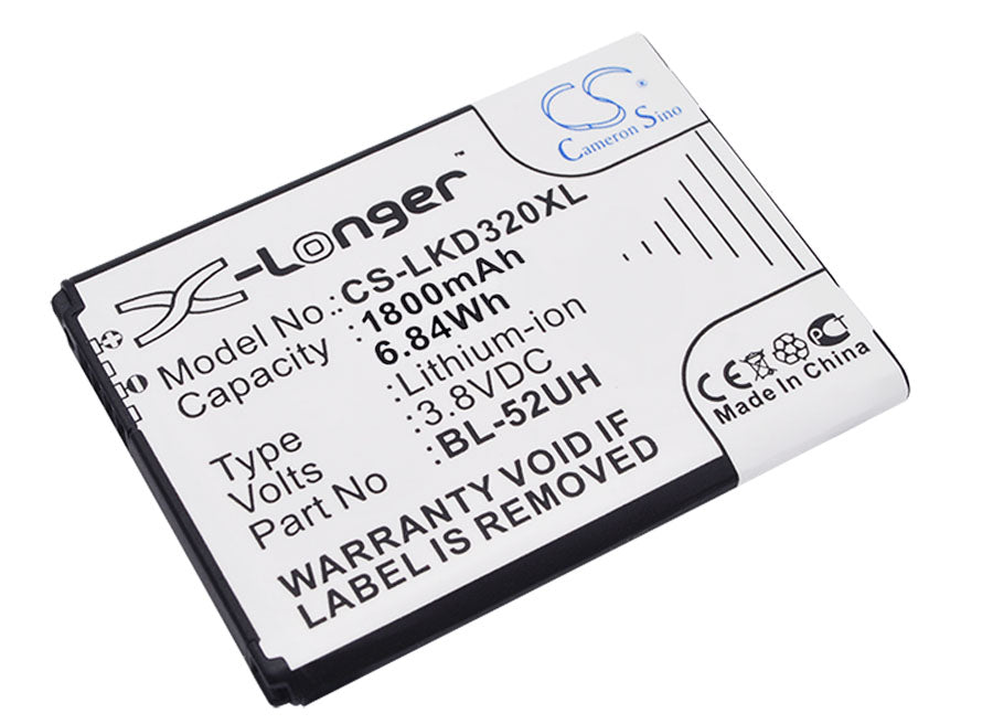 3.8V 1800mAh/6.84Wh Li-ion Mobile/SmartPhone Battery for LG