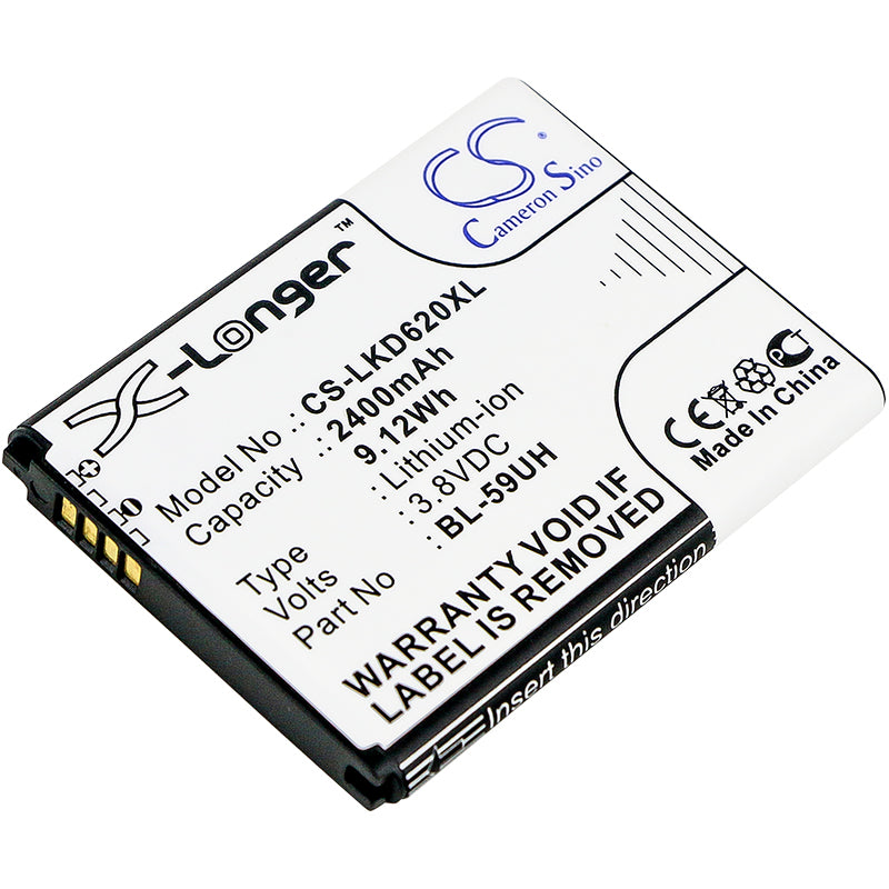 3.8V 2400mAh/9.12Wh Li-ion Mobile/SmartPhone Battery for LG