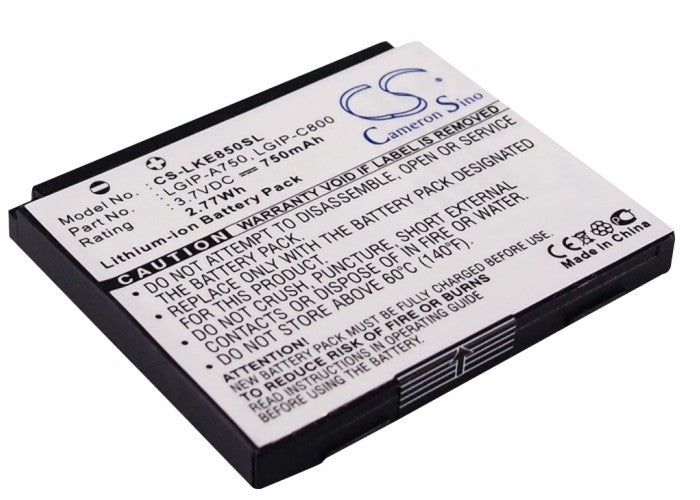 3.7V 750mAh Li-ion Mobile/SmartPhone Battery for LG