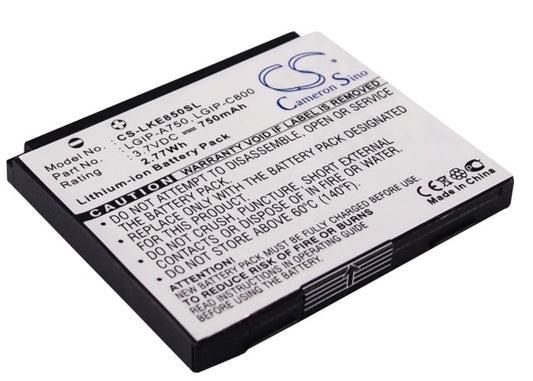 3.7V 750mAh Li-ion Mobile/SmartPhone Battery for LG