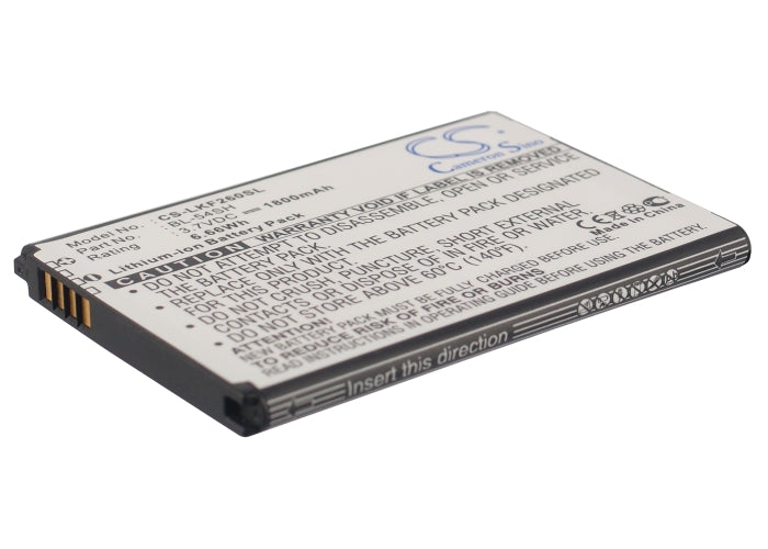 3.7V 1800mAh/6.66Wh Li-ion Mobile/SmartPhone Battery for LG