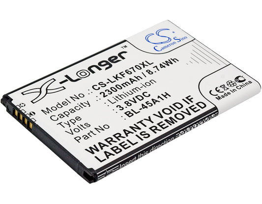 3.8V 2300mAh/8.74Wh Li-ion Mobile/SmartPhone Battery for LG