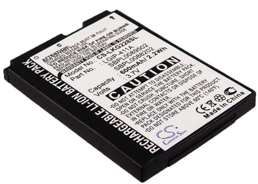 3.7V 600mAh/2.22Wh Li-ion Mobile/SmartPhone Battery for LG