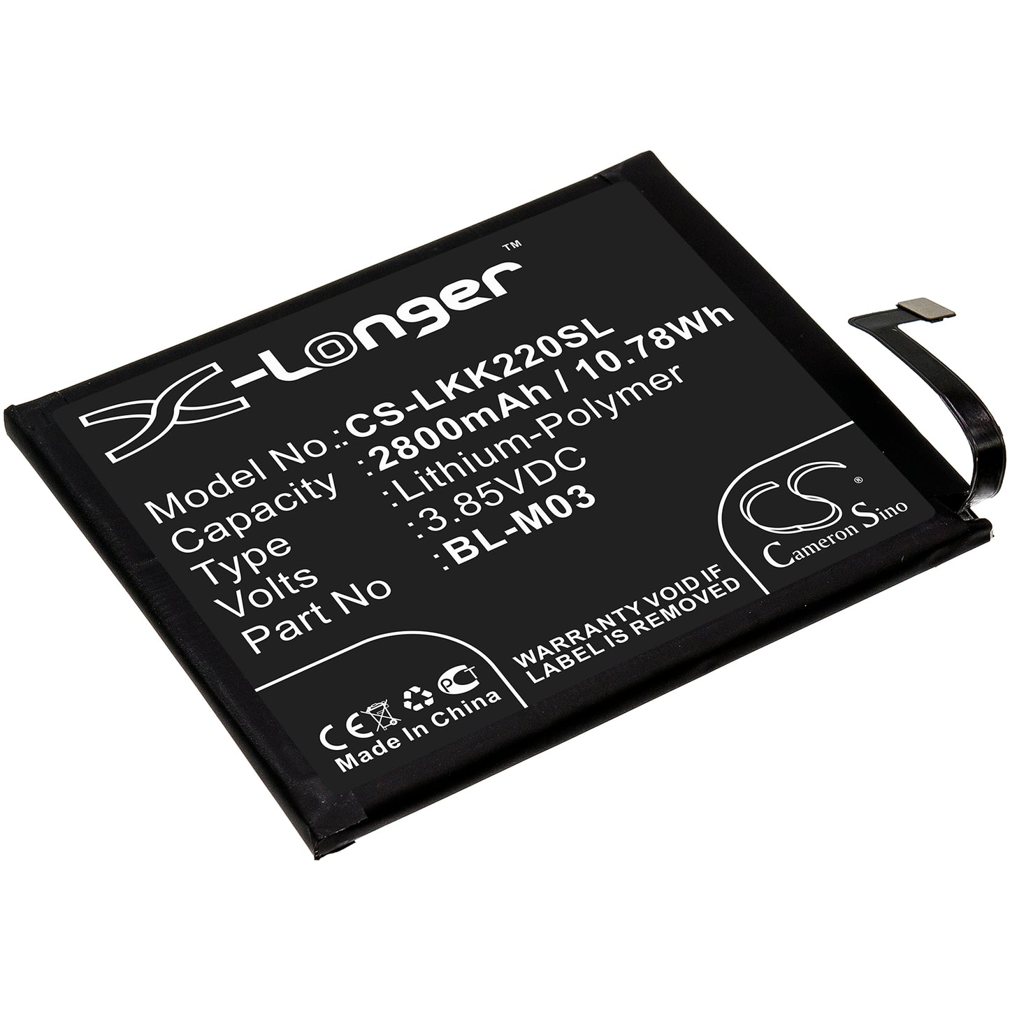 CS-LKK220SL Replacement Battery – Compatible with K200BMW, K22 2020, K22+ 2020, LMK200BAW, LMK200BMW, LMK200EMW