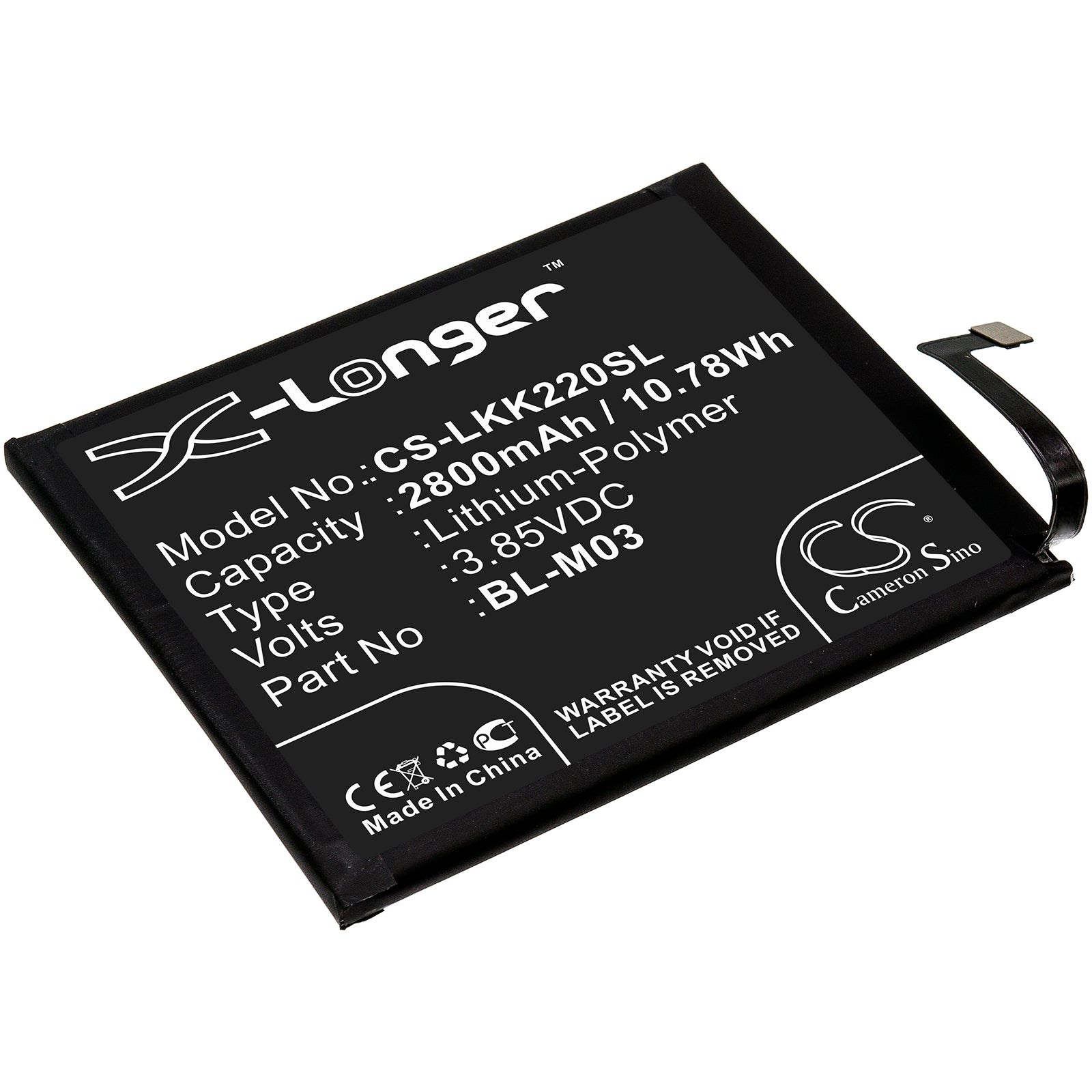 CS-LKK220SL Replacement Battery – Compatible with K200BMW, K22 2020, K22+ 2020, LMK200BAW, LMK200BMW, LMK200EMW