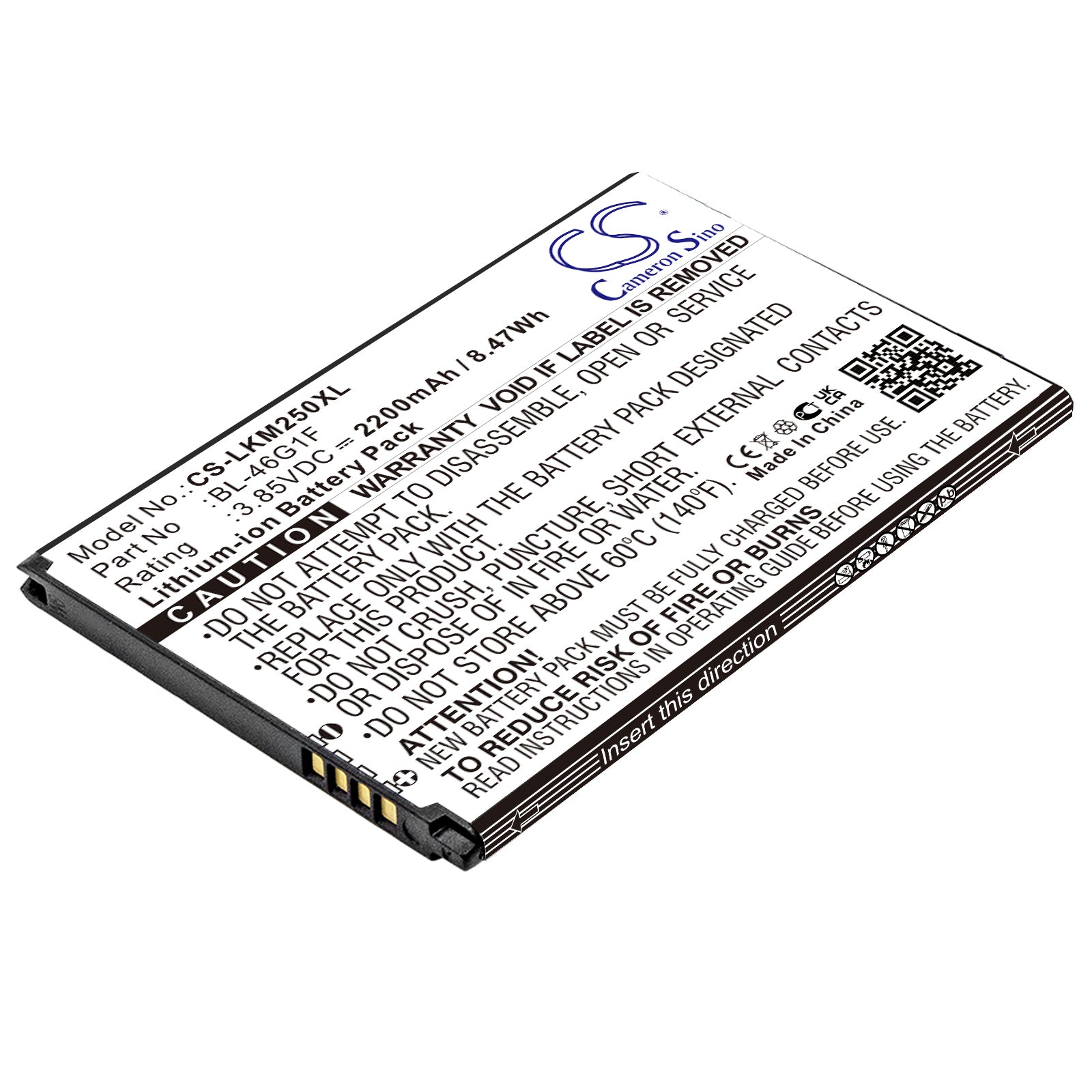 3.85V 2200mAh/8.47Wh Li-ion Mobile/SmartPhone Battery for LG