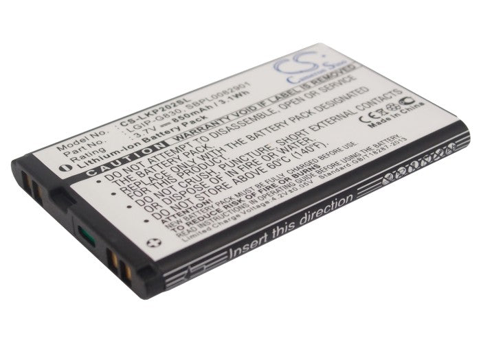 3.7V 850mAh Li-ion Mobile/SmartPhone Battery for LG