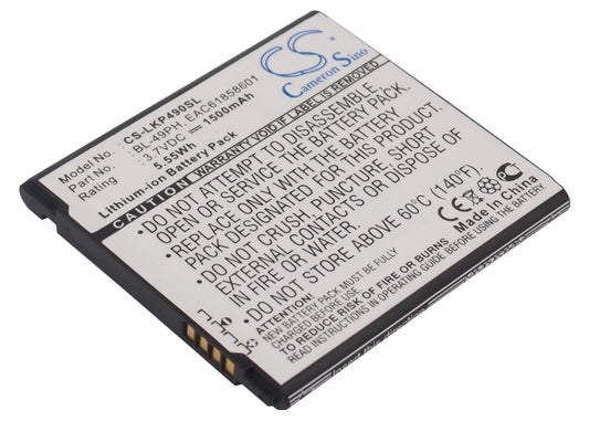 3.7V 1500mAh/5.55Wh Li-ion Mobile/SmartPhone Battery for LG
