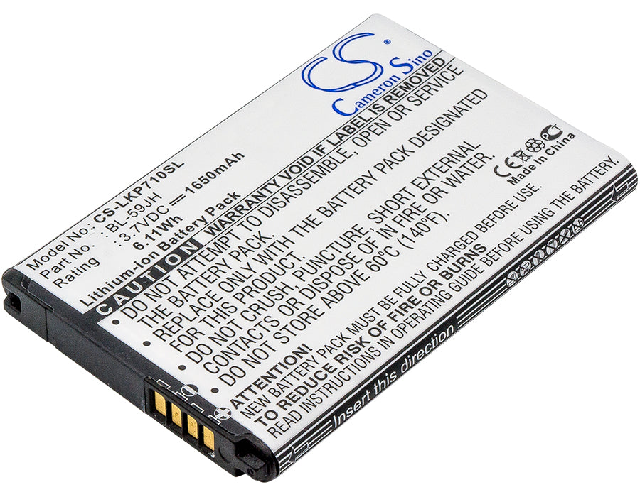 3.7V 1650mAh/6.11Wh Li-ion Mobile/SmartPhone Battery for LG