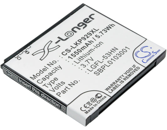 3.7V 1550mAh/5.73Wh Li-ion Mobile/SmartPhone Battery for LG