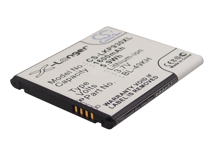 3.7V 1600mAh/5.9Wh Li-ion Mobile/SmartPhone Battery for LG