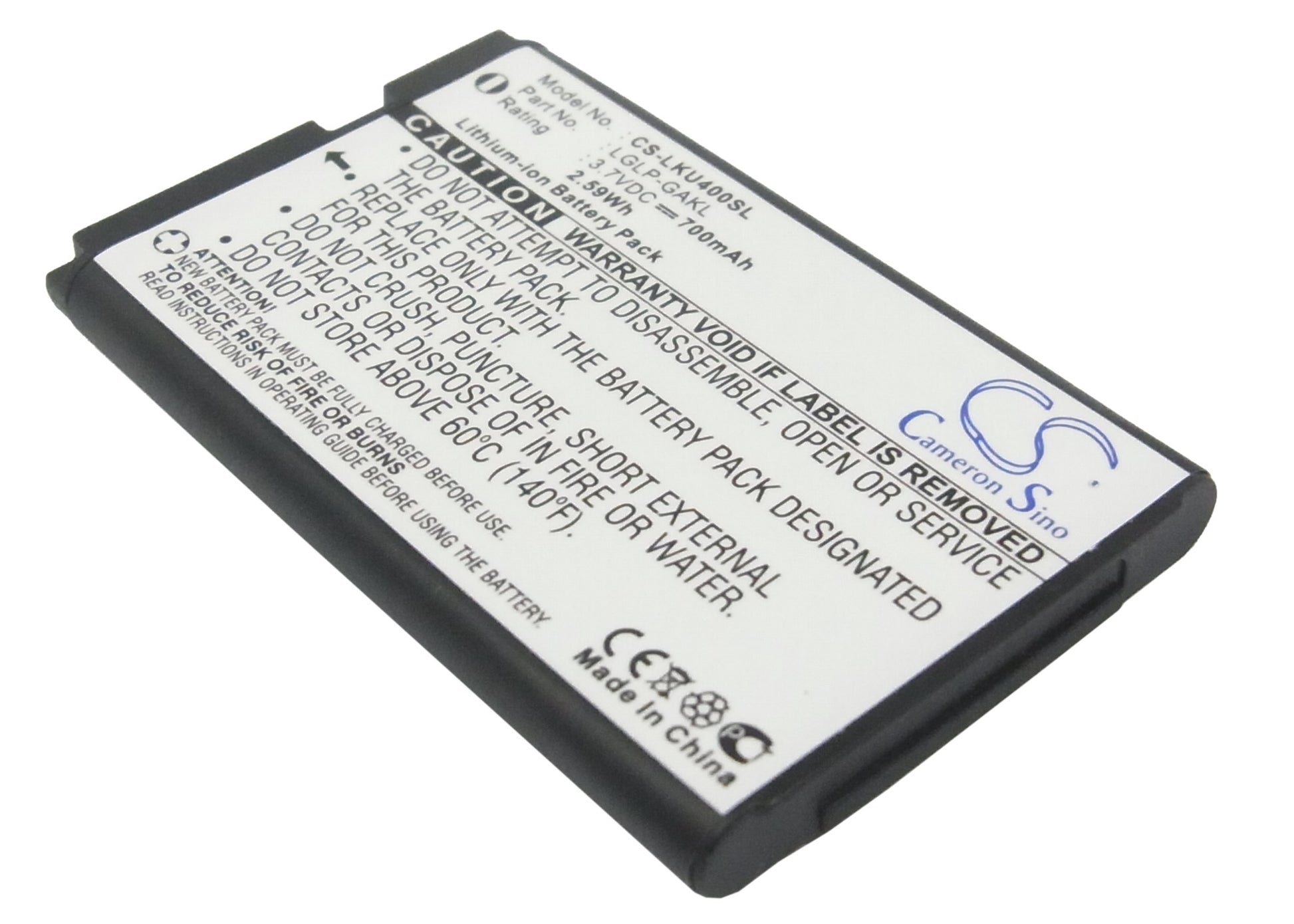3.7V 700mAh Li-ion Mobile/SmartPhone Battery for LG