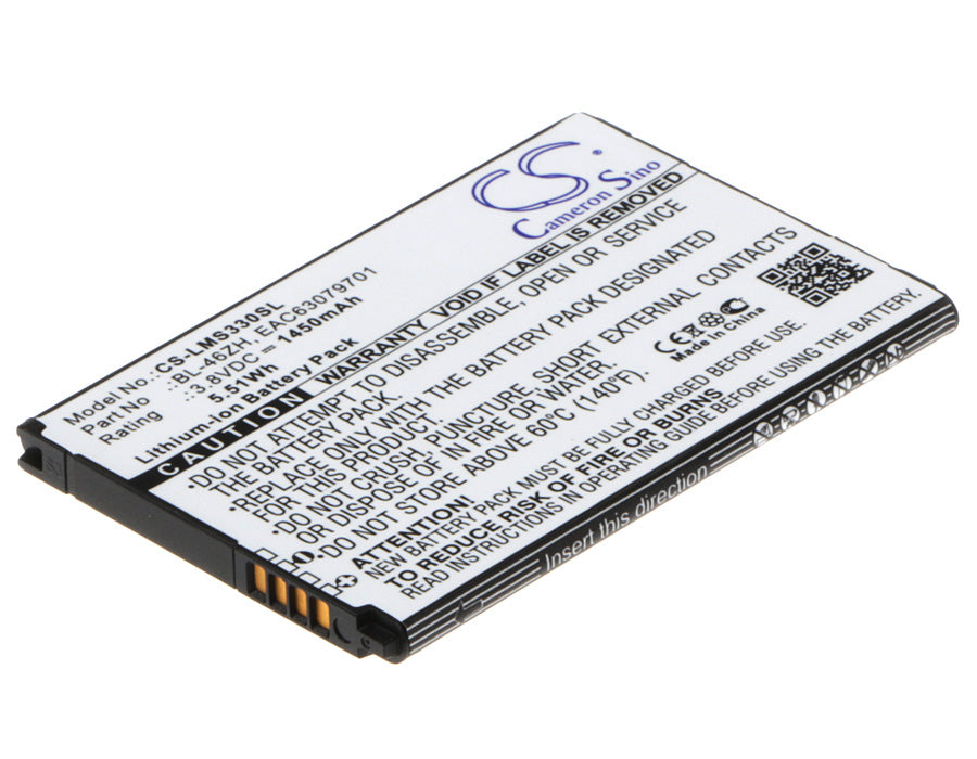 3.8V 1450mAh Li-Ion BATTERY FOR LG BL-46ZH EAC63079701