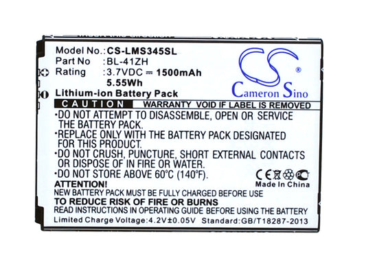 3.7V 1500mAh Li-Ion BATTERY LG C40 Power D213 D213N D290 D290N LEON