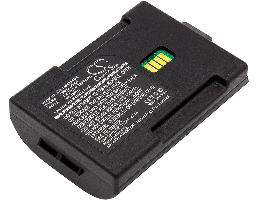 7.4V 3400mAh/25.16Wh Li-ion Barcode/Scanner Battery for LXE