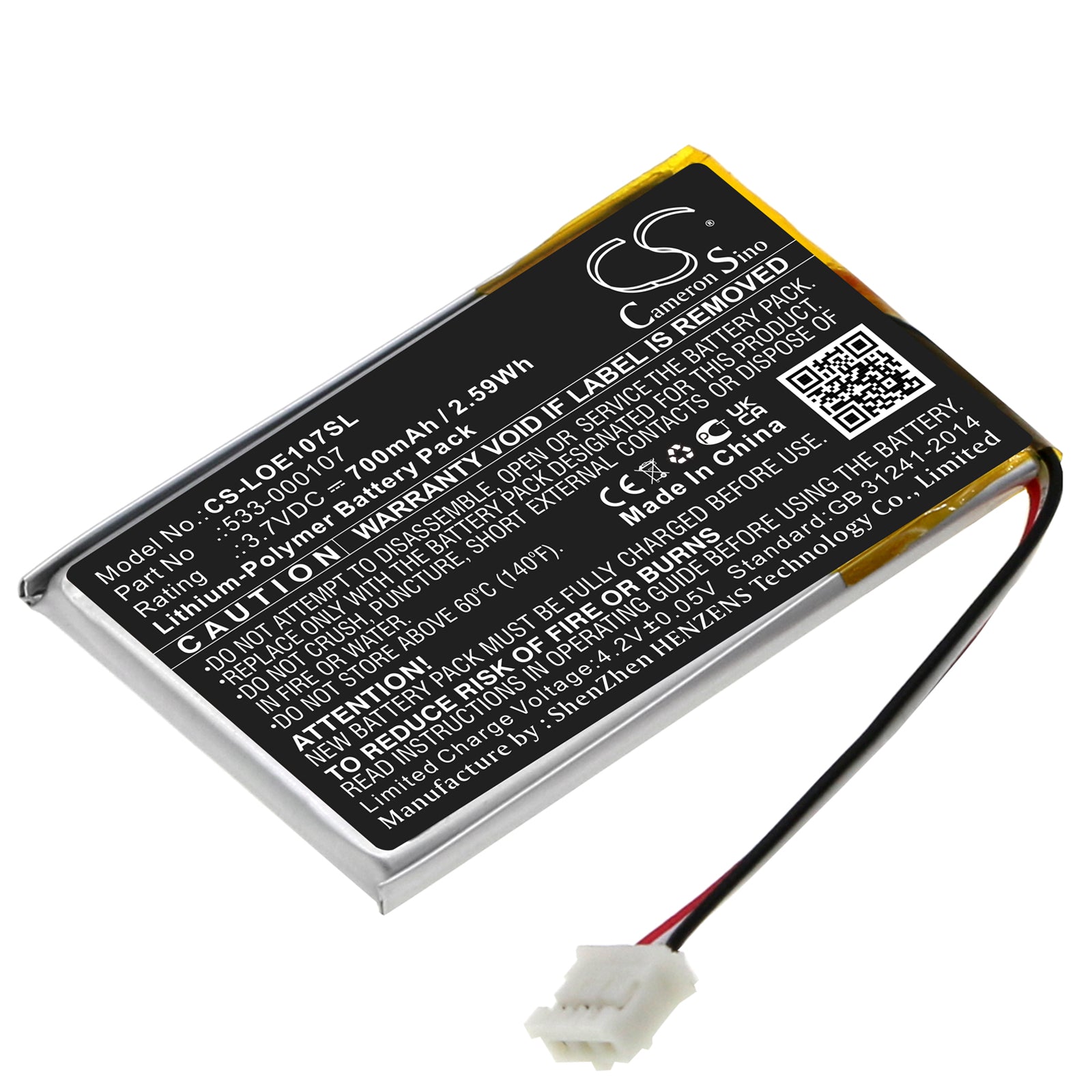 CS-LOE107SL Replacement Battery – Compatible with Far East, S00149, S100