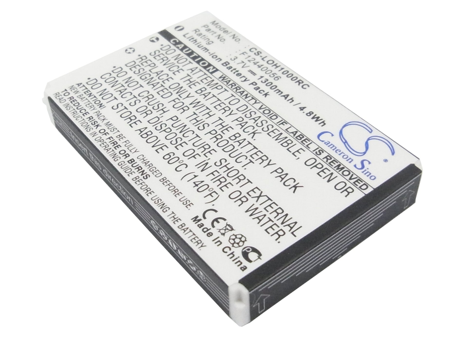 3.7V 1300mAh/4.81Wh Li-ion Remote Control Battery for Logitech