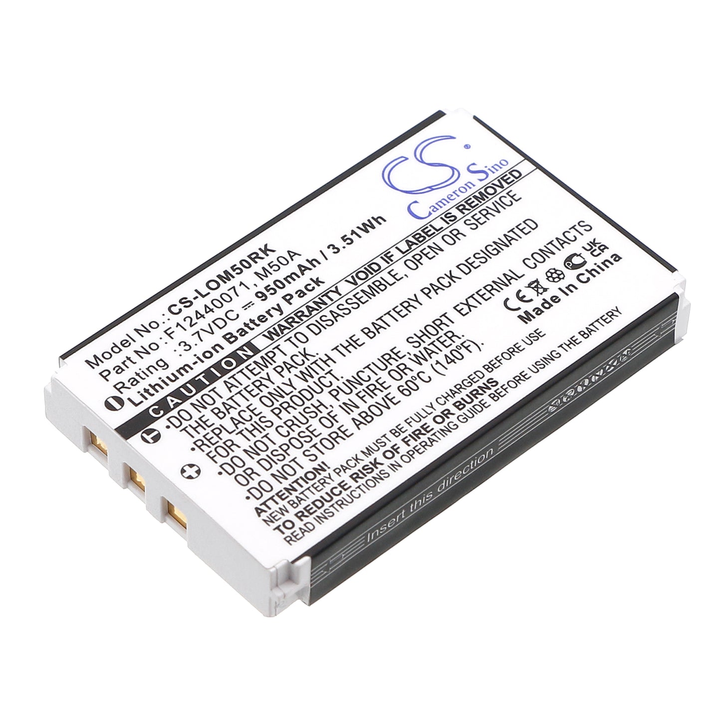 3.7V 950mAh Li-ion Keyboard Battery for Logitech
